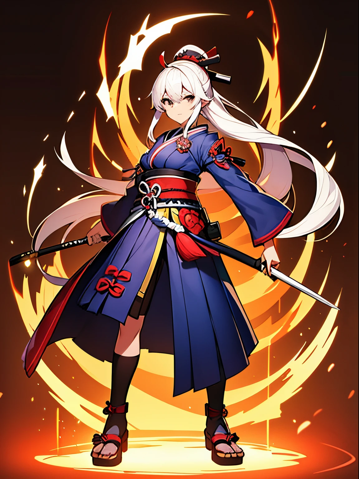samurai girl, full body