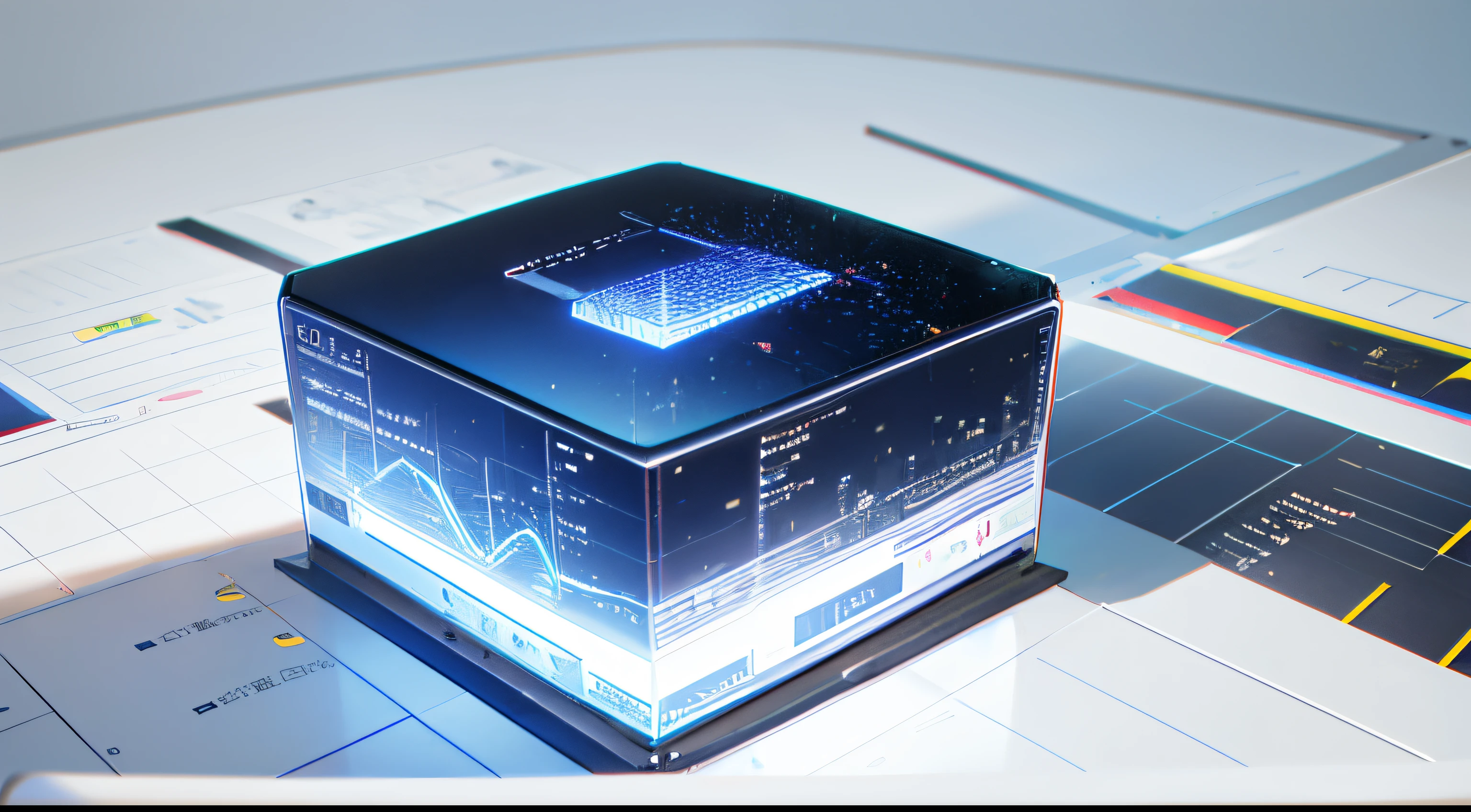Engaging 3D visualization featuring stunning graphs、glinting