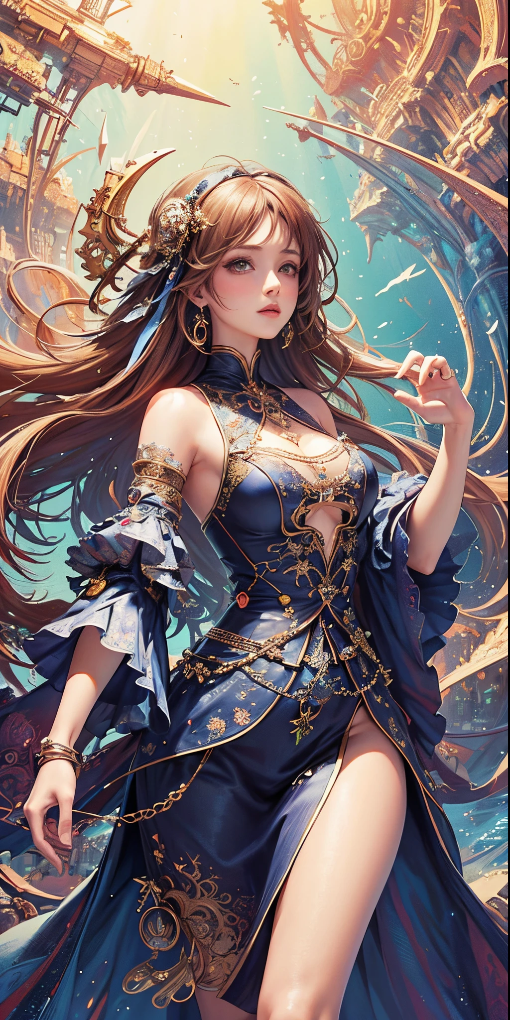 (masterpiece, top quality, best quality, official art, beautiful and aesthetic:1.2), (1girl), extreme detailed,(fractal art:1.3),colorful,highest detailed