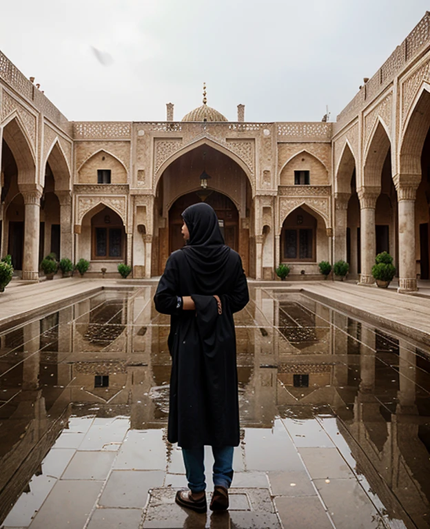 Rainy day in Ardeshir Babakan palace