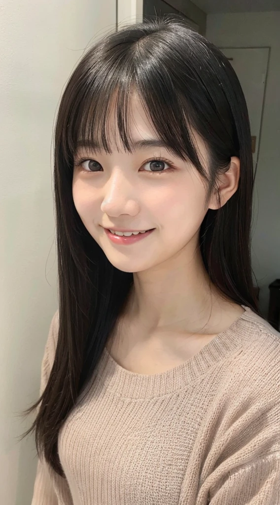 Sayuri Yoshinaga　18year old　Face Up　a smile　frontage