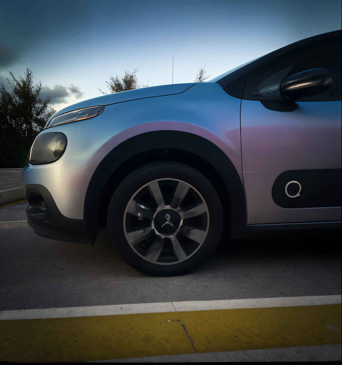 blurred view of a car parked in a parking lot with a sky background, Tiro em Leica SL2, Tiro na Canon EOS R 5, Tiro na Canon EOS R5, Car photography, Tomado com Sony Alpha 9, Tiro no iPhone 1 3 Pro, Tiro com iPhone 1 0, Tiro em Sony A 7, Tiro no iPhone 1 3 Pro Max