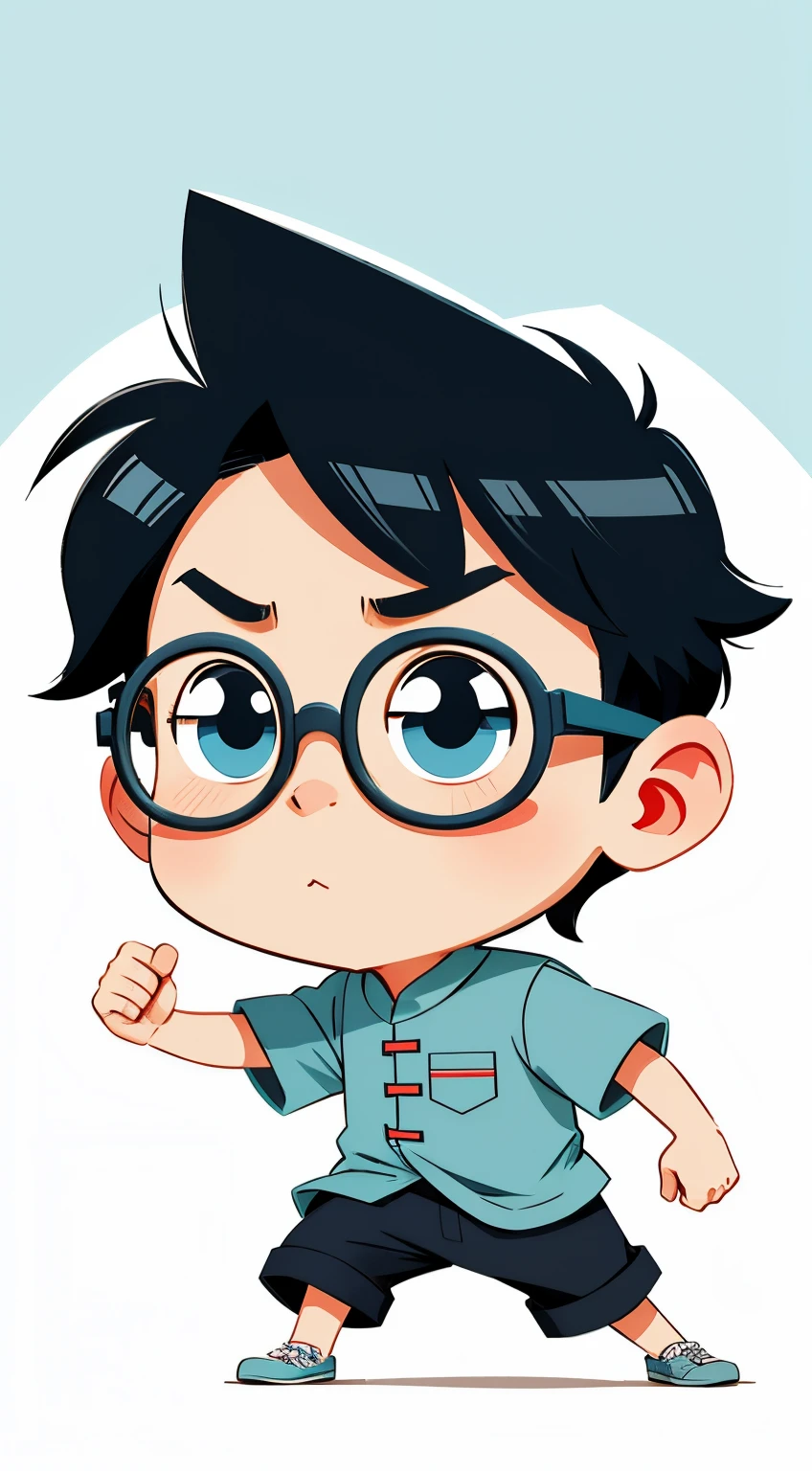 Dr。 with glasses。Cartoon vector style, change!, avatar images， Flat anime style, Cartoon minimalism, Flat vector art, flatillustration, Cartoon Cute,