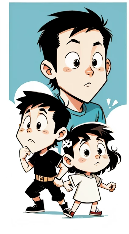 Boys and puppies。。Cartoon vector style, change!, avatar images, Flat anime style, Cartoon minimalism, Flat vector art, flatillustration, Cartoon Cute,
