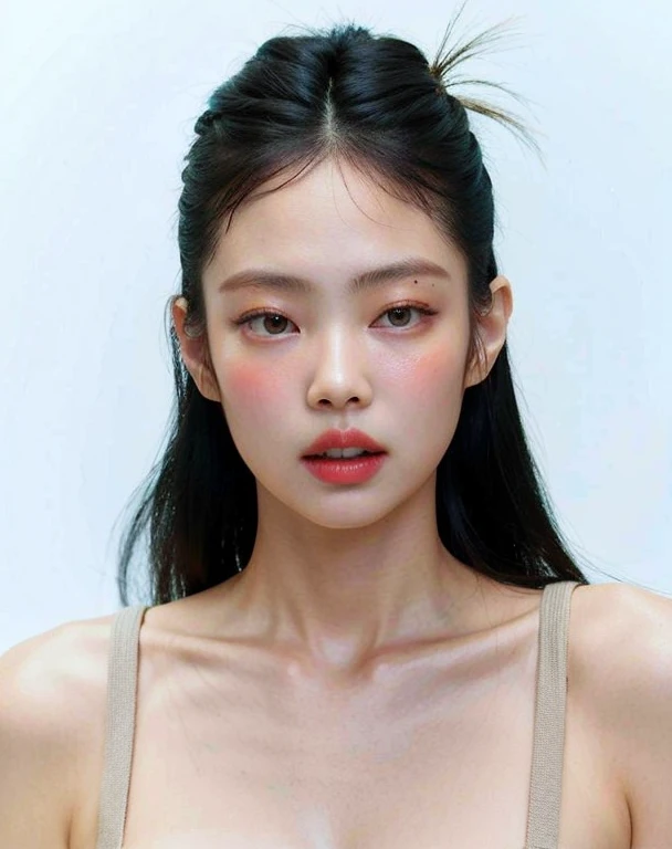 um close up de uma mulher com um peito muito grande, jennie blackpink, Jaeyeon Nam, Heonhwa Choe, Gongbi, Lee Ji - Eun, Lee Ji-eun, Yanjun Chengt, Wenfei Ye, Seseon Yoon, Mulher sul-coreana bonita, young adorable korean face, kwak ji jovem, south east asian with round face