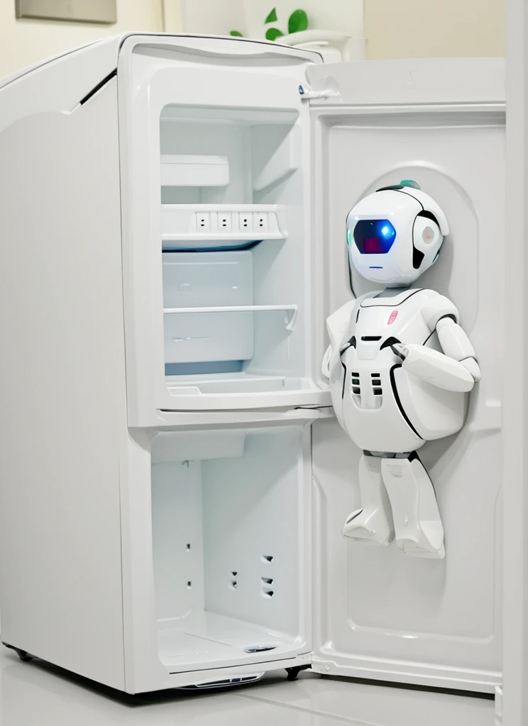 child robot, refrigerator head