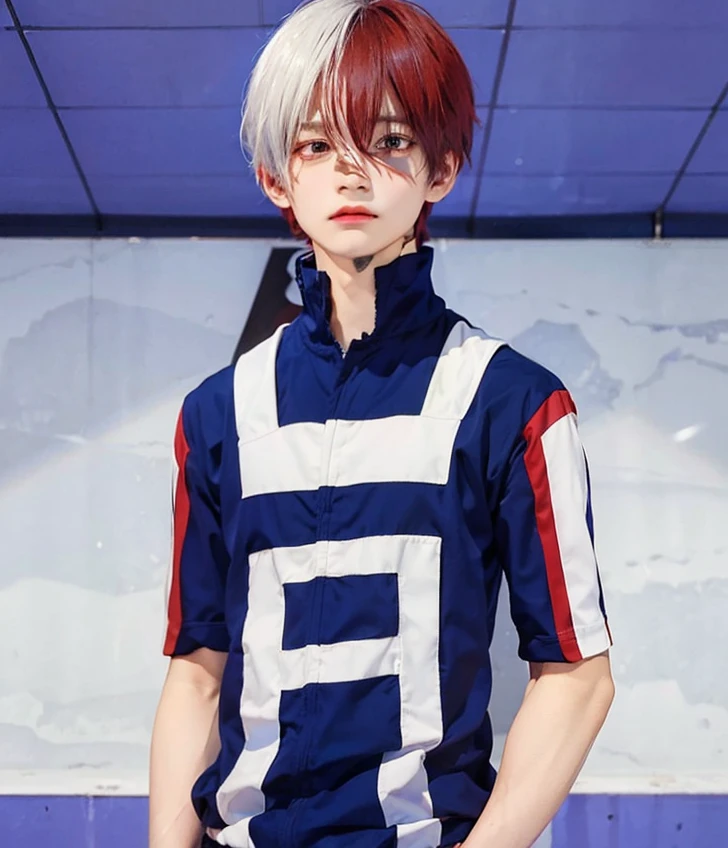 1boy,shouto todoroki in my hero acedemia,detail clothes,