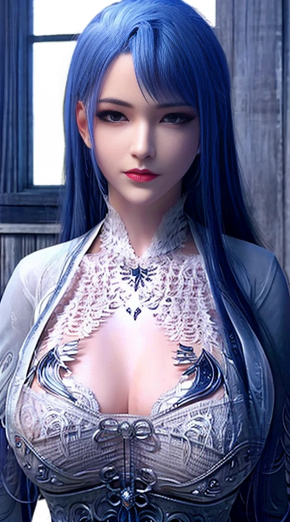 NSFW: 1.5, tmasterpiece, Best quality at best, high high quality, k hd, High quality texture, Highqualityshadow, k hd, Beautiful down to the details, Detailed pubic hair, highly detailed CG, Detailed texture, Realistic facial expressions, actual, Colorful, Exquisite, movie light lighting, Side lighting, lens flare glow, Ray traching, Focus sharp, (1 plump girl, focal:1.3), Complicated details, cosmetics, Exquisite, Beautiful and delicate face, exquisite and beautiful eyes, Perfect face proportions, delicate skin, delicate skin, The optimal ratio of four fingers and one thumb, one-girl, The beautiful, actual, (mediuml breasts, attractive body: 1.4), Large breasts, ((Exposing seductive cleavage)), upper body image, face to the viewer, looking at viewert, Gaze at the viewer,8 life size, perfect anatomia, proporções perfeitas,