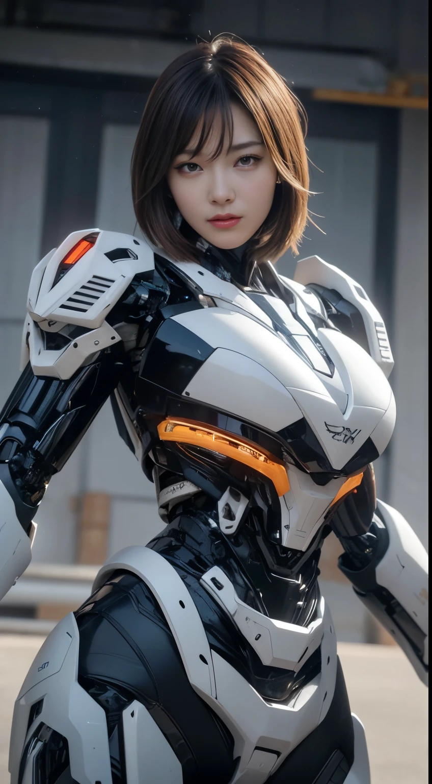 Textured skin, Super Detail, high details, High quality, Best Quality, hight resolution, 1080p, hard disk, Beautiful,(War Machine),beautiful cyborg woman,Mecha Cyborg Girl,Battle Mode,Girl with a Mecha Body,She wears a futuristic war machine weapon mech,Fulll body Shot