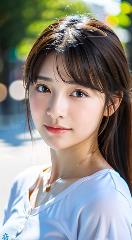 (realisitic、Photorealsitic:1.37)、(8K、Raw photography、top-quality、​masterpiece:1.2)、Very cute woman、ultra-detailliert、Heart-shaped pupil、physically-based renderingt、超A high resolution、Kodak Vision Color、Captured with an Arricam LT camera、bokeh dof、foco nítido、(((Correct anatomy:1.2)))、Focus on the face:1.2