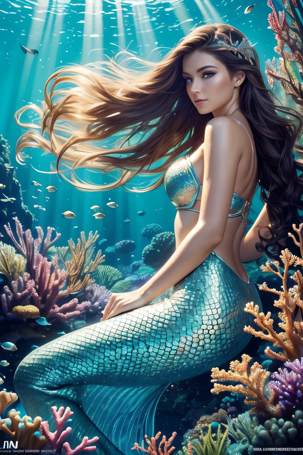Mermaid with the golden tail