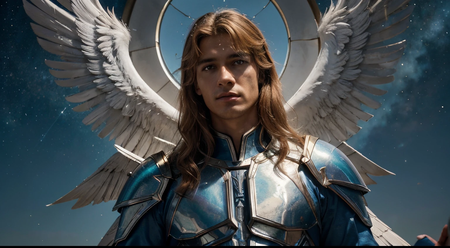 male image of Archangel Gabriel in high definition. Here's an example prompt you can use:
"Describe an image of Archangel Gabriel in high definition, highlighting your angelic features, vestimenta celestial e a atmosfera serena ao seu redor. Be sure to emphasize vivid details and radiant colors, providing a powerful and inspiring representation of the Archangel."