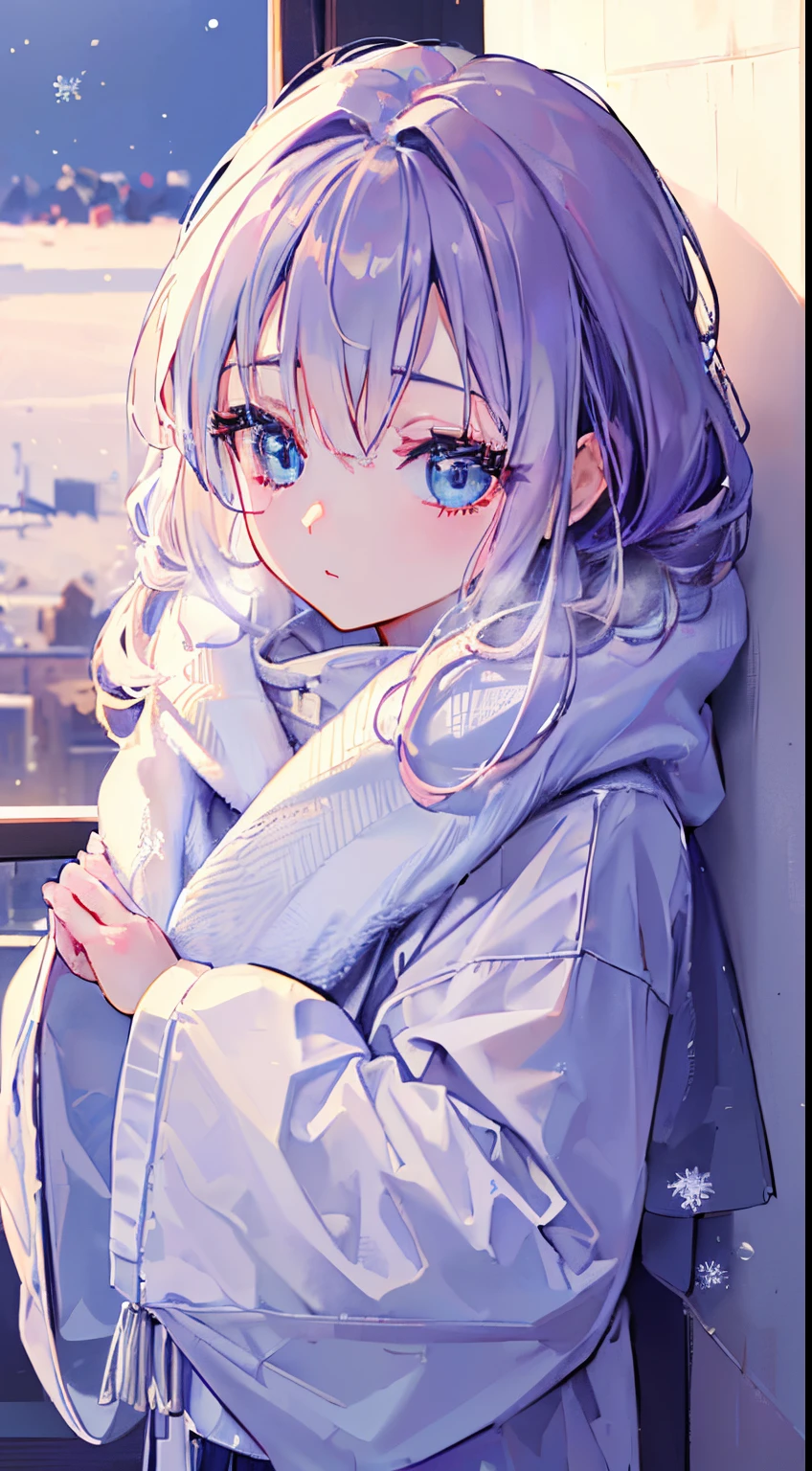 ((巨作:1.2, best quality), (CG Unity 8K wallpaper highly detailed, best shadow), highly detailed, (beautiful eyes detailed: 1.2), ((winter clothes, daylight, winter))), ( Cowboy Shot: 1.2), anime, city, 巨作, best quality, high detail, 4K