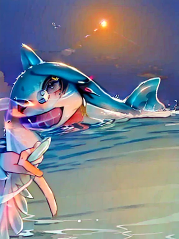 (()), pokemon girl, cap, blush, puffy eyes, ((naked)), ((sweaty)), at the river, ((wet)), butthurt , ((ass chewed by shark)), bite marks on ass