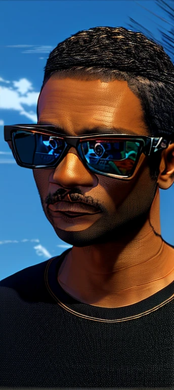 There'a man with sunglasses, Realistic Animation Anime