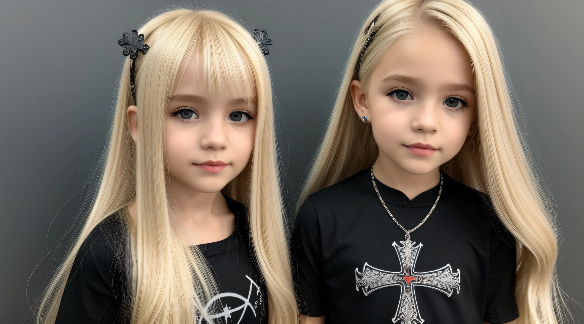 CABELO LOIRO KIDS CABELO LONGO METAL HAIR , Gothic cross, cruz, Cruzes