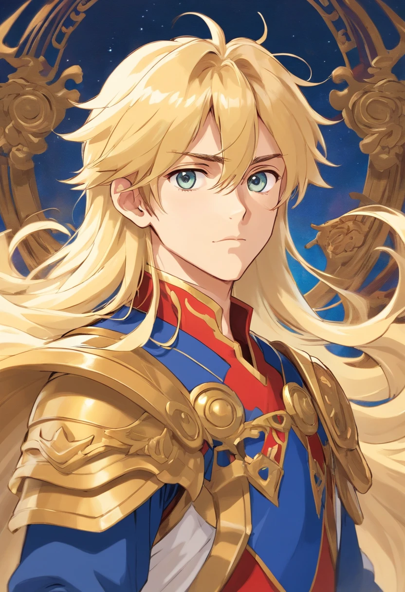 handsome blond prince,The deities,Handsome,Deities,nobles,14 years old with long hair