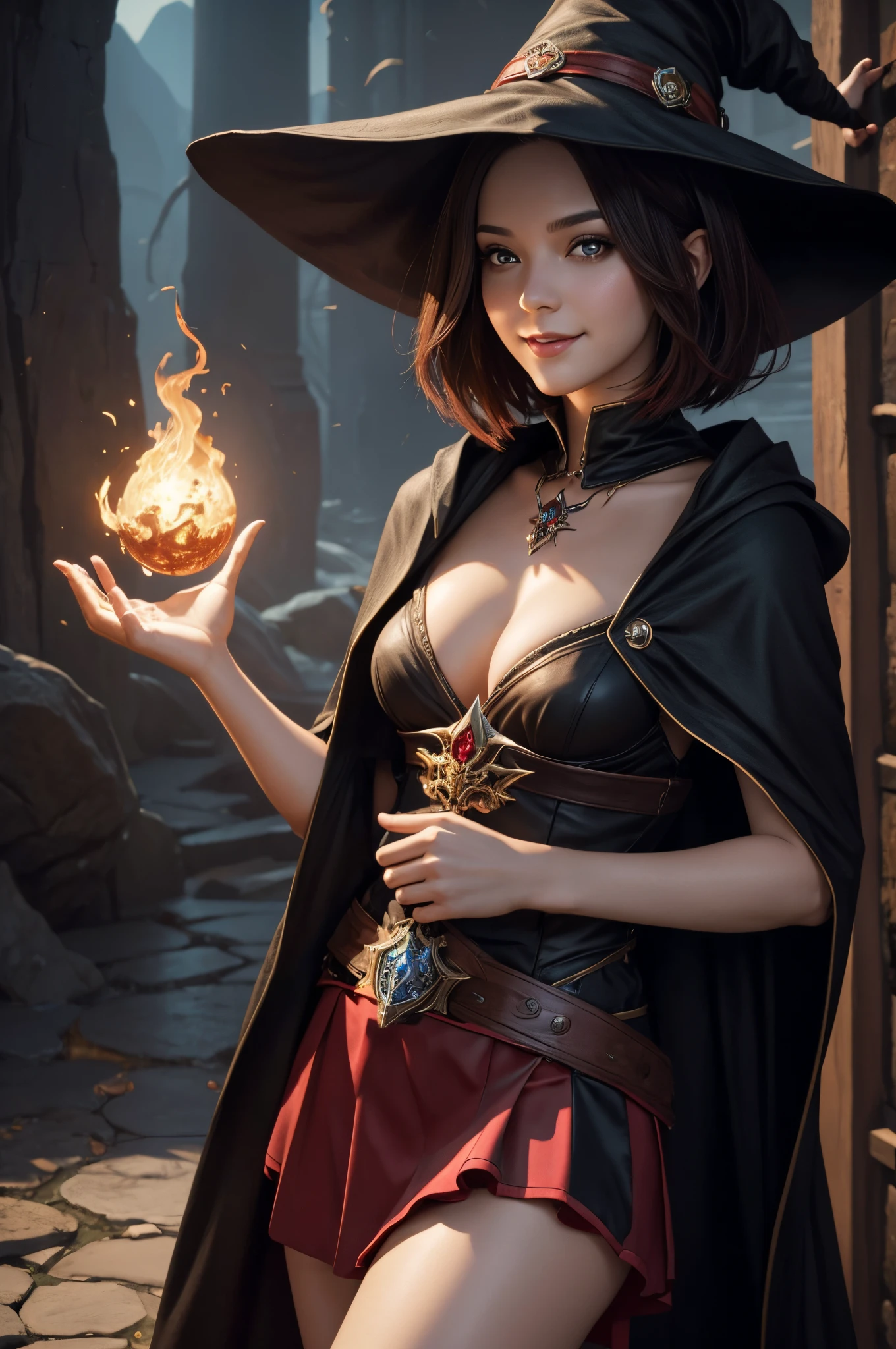 8K,gorgeous black and red skirt,超A high resolution,A hyper-realistic,