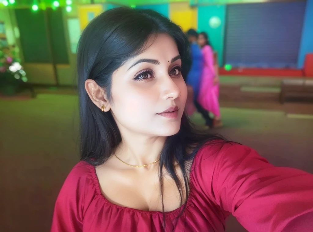 Mature woman, Indian woman, saree, deep navel, black saree, deep cleavage,