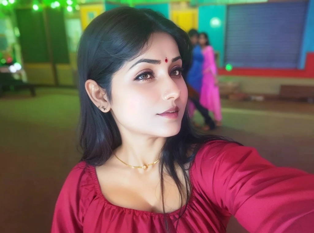 Mature woman, Indian woman, saree, deep navel, black saree, deep cleavage,
