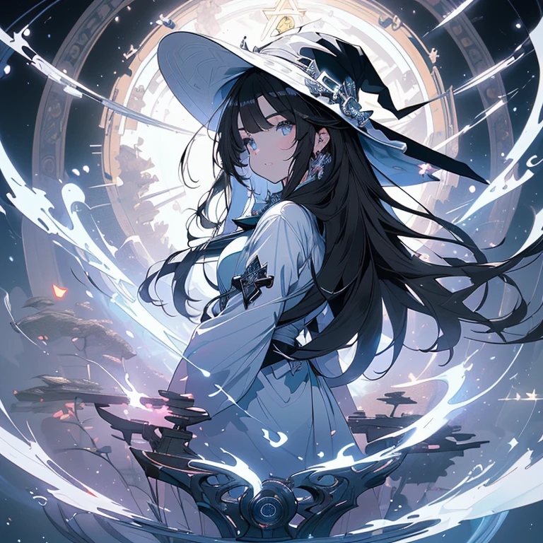 ((masterpiece、top-quality:1.5、a high chroma:1.5、ultra-detailliert、high-resolution illustrations:1.5、Ultra-high-definition CG、8k size wallpaper、offcial art))、((2girls、twin sisters)),(yuri),(cute face:1.5)、(clear face:1.3),(Shining eyes:1.5)
((black-only color scheme witch:1.5)), ((white-only color scheme witch:1.5)),(sexy body),(One is only black and the other is only white),(contrasting color witch),(), ((medium breasts))、
,(The background is a triple structure of bright colors, luminous pentagrams, luminous creatures, and luminous circles,)、midjourney