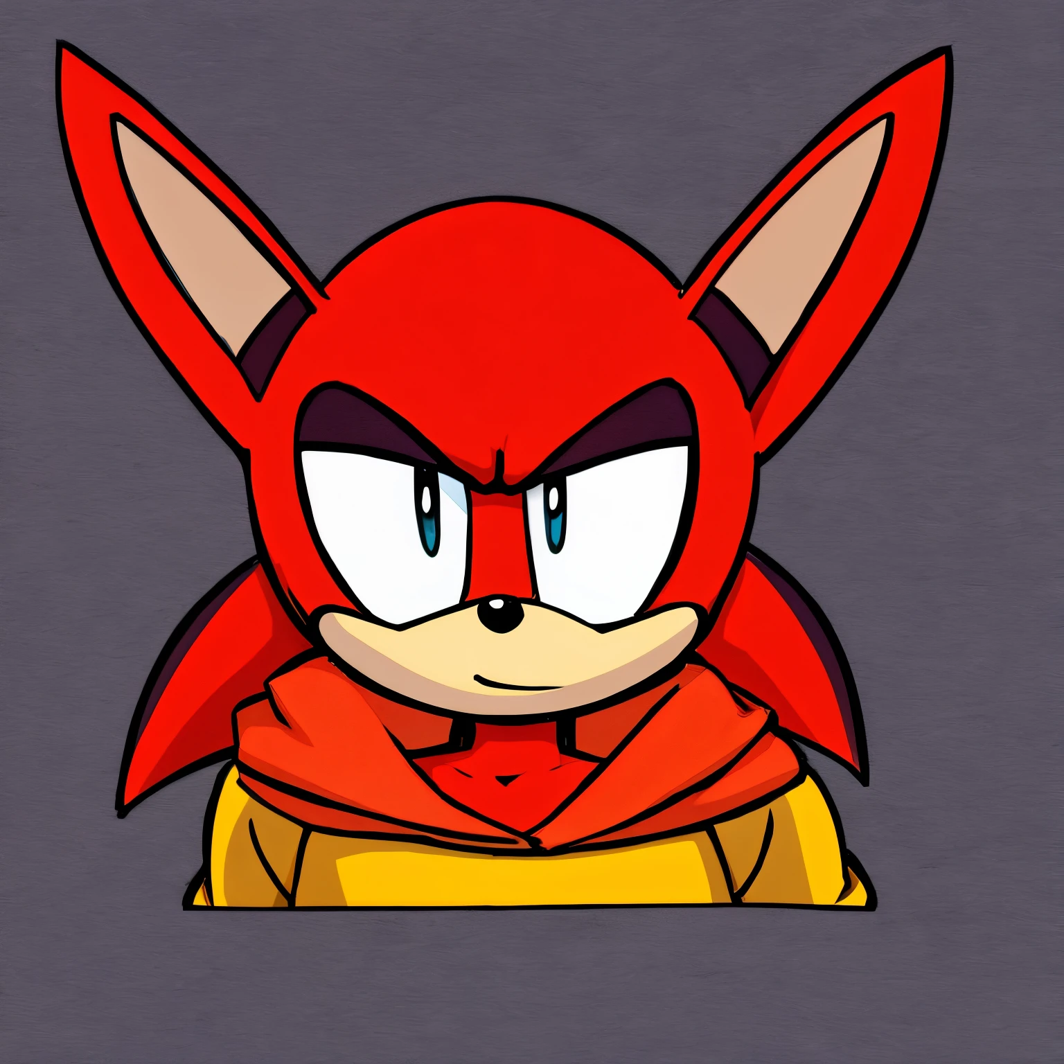 a drawing in the style of Sega's Sonic series, of a dog.