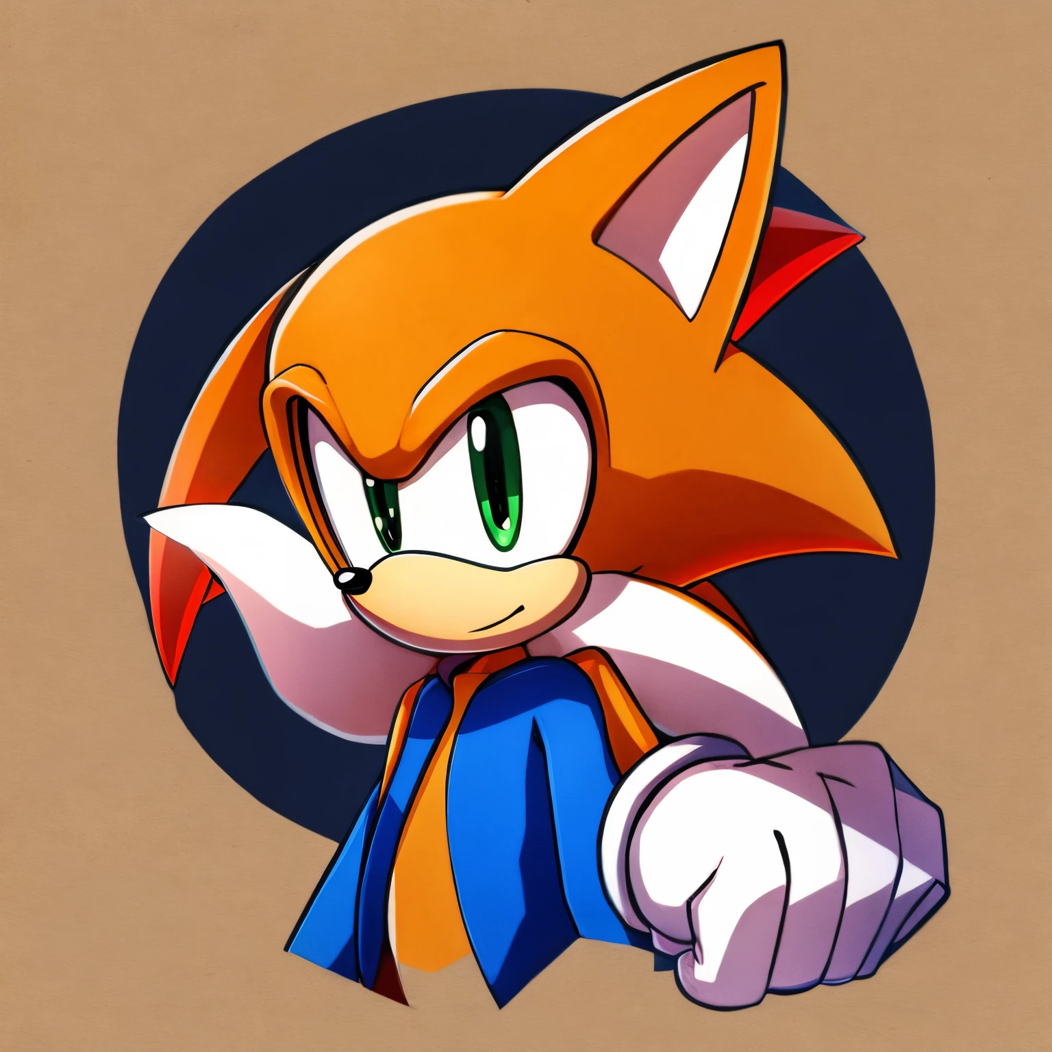 a drawing in the style of Sega's Sonic series, of a dog.