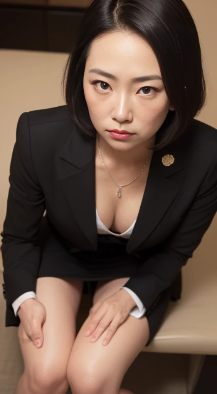 (((1 85-year-old Japanese woman))), ((Sagging under the eyes)),(((nasolabial folds))),独奏,masutepiece, Best Quality, Photorealsitic, super detailed skin, Sharpen, Perfect Anatomy,Temples in Kyoto,Anatomy,独奏,Longhaire,((old body)), Sagging udder) (thick waist),(flabby body)(,Plump body),bunk butt,Serious look,Mature AV Actress, glamor, A sexy,(((Fair skin with many wrinkles))),small diamond necklace,(((black office lady suit))),skirt by the,(Black high heels),Staring at this,