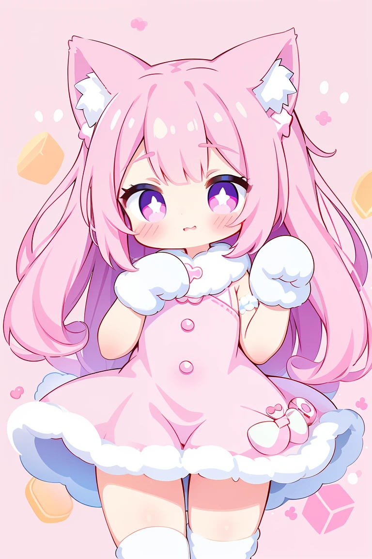 Furry, furry kemono, female fox furry, cute, big ear, chubby, cute , pink and coloured hair, fluffy gold and pink coloured tail, a pink, blue, and white maid dress, laying on bed leisurely, luxury, a luxurious tiara, in a kingdom, (((masterpiece))), (((best quality: 1,4)))