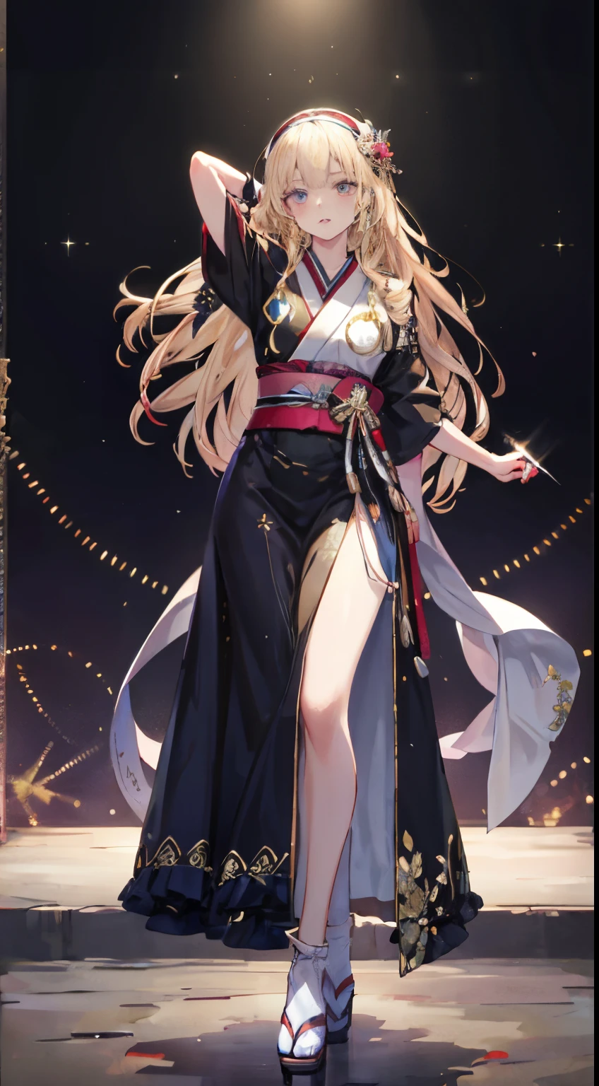 (Complete head:1.9),meticulous portrayal of face,1 noblewoman,a matural female,Black dress long dress,Pink White Long Hair,(Prom background), s the perfect face, perfect hand, Perfect Finger, Perfect lips, perfect eyes, Perfect background,flatchest,Poor milk,,headband,Long blonde hair,Loose hair,Wearing a hairband and a scrunchie on the head,Long hair and waist,Makoto Rima,medium shot full body portrait,Japanese girl idol performs in gorgeous costumes,Dazzling stage lighting background,Microphone in hand,flatchest,Poor milk,flatchest,Poor milk,,headband,Long blonde hair,Loose hair,Wearing a hairband and a scrunchie on the head,Long hair and waist,Makoto Rima,Medium shot full body dancing portrait,Japanese girl idol performs in gorgeous costumes,Dazzling stage lighting background,Microphone in hand,flatchest,Poor milk,