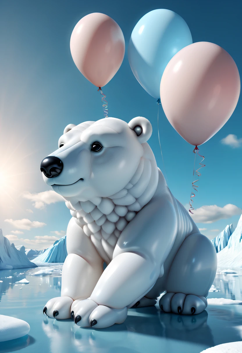 baronzi, Owl made from balloons, Sit on a tree, natta, largeeyes, Shining moon, Glowing moon, foggy ground