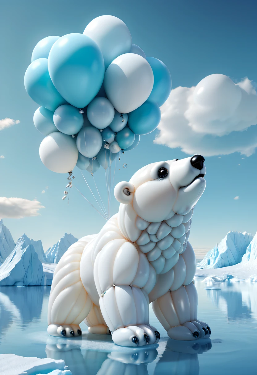 baronzi, Owl made from balloons, Sit on a tree, natta, largeeyes, Shining moon, Glowing moon, foggy ground