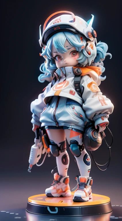 Blind box mode，(ayanami rei), Denim style, Fashion photo of sexy blue-haired girl (ayanami rei), detailed red eyes, Shin Evangelion&#39;White suit details (high resolution texture), dynamicposes, bokeh, (Complicated details, hyper-detailing:1.15), Detailed pubic hair, Sunlight shines through the hair, Colorful splash art background, (hight contrast, Neon Genesis Evangelion New Theatrical Version Official Art Picture, The content is very detailed, highest details),，Stylish clothes，Super cute IP by Pop Mart，chi bi，Models，a blind box toy，Fine shine，clean backdrop，3Drenderingof，OC rendering，Best quality at best，4k，super detailing，front-facing view，POP market toys，studio lit，Stand up