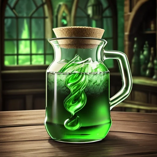 full, green potion of hp