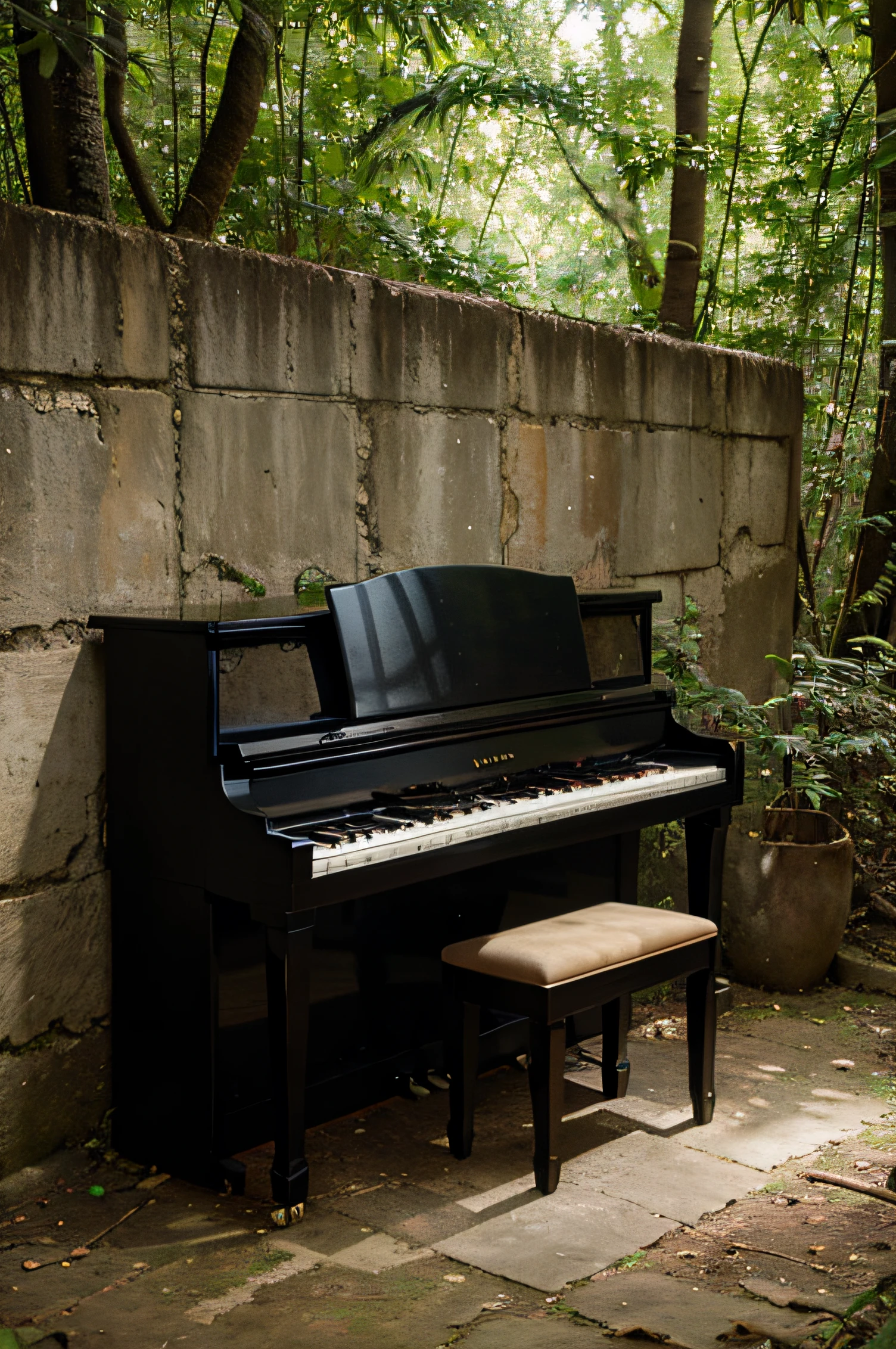 Piano no meio da selva
