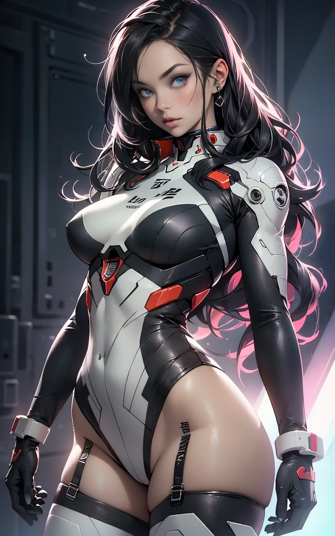 (((Adult Woman))), ((Best Quality)), ((masutepiece)), (Detailed: 1.4), (Absurd), 35-year-old adult woman with Simon Bisley-style micro thong, Genesis evangelion neon style clothing, 2-piece clothing, Long Black Hair, arm tatoo, cybernetic hands, pastel, Centered, scale to fit the dimensions, nffsw (High dynamic range),Ray tracing,NVIDIA RTX,Hyper-Resolution,Unreal 5,Subsurface Dispersion, PBR Texture, Post-processing, Anisotropy Filtering, depth of fields, Maximum clarity and sharpness, Multilayer textures, Albedo and specular maps, Surface Shading, accurate simulation of light and material interactions, Perfect proportions, Octane Render, Two-tone lighting, Wide aperture, Low ISO, White Balance, thirds rule, 8K Raw, Crysisnanosuit,loraeyes,nijistyle,cateyes