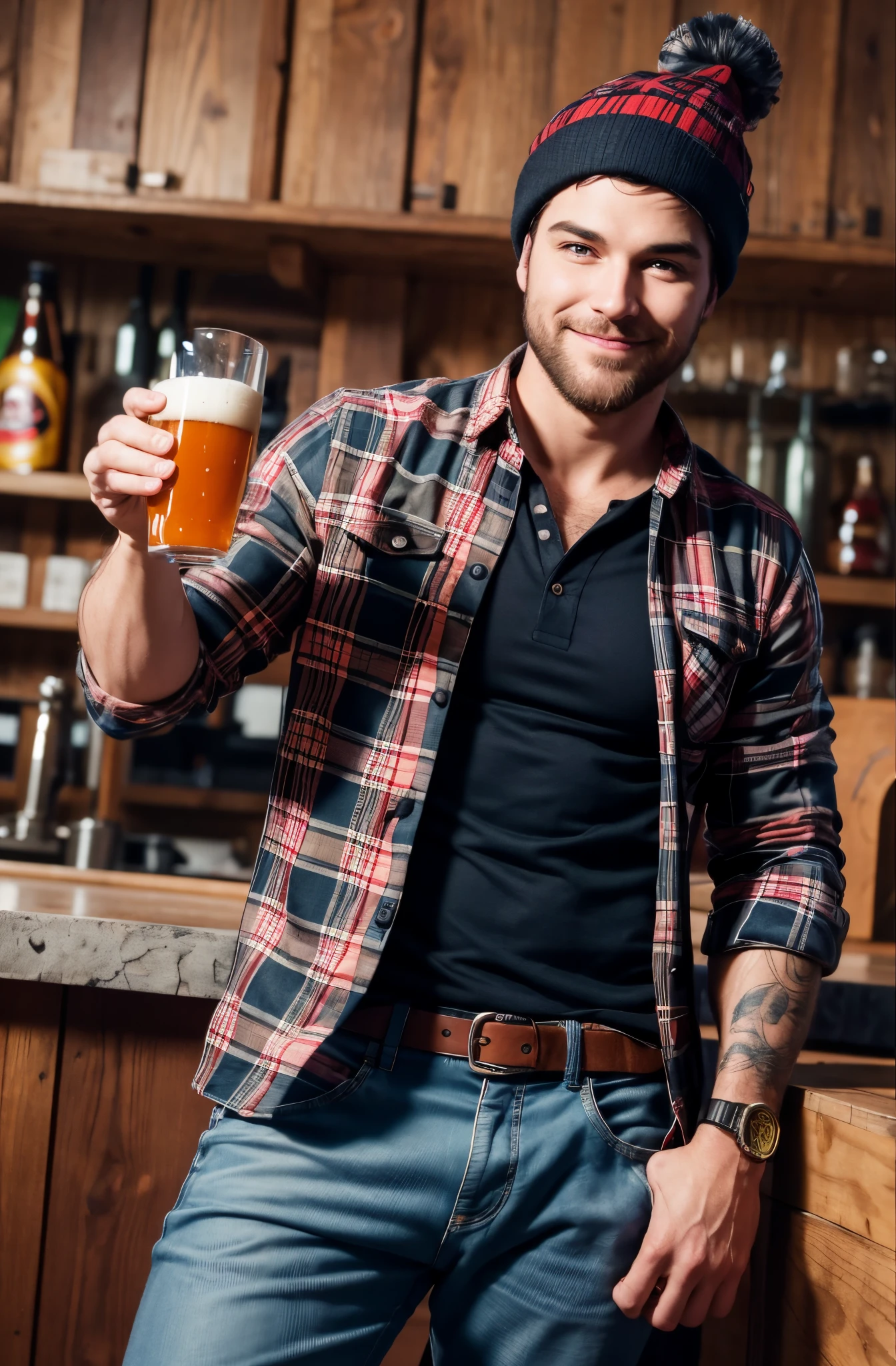 Pint glass in hand