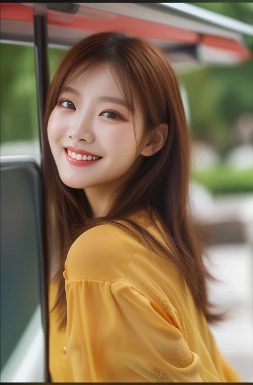 ((top-quality、8k、masterpiece:1.3))、focus:1.2、Perfect Body Beauty:1.4、See-through blouse、Highly detailed facial and skin texture、length hair、a smile
