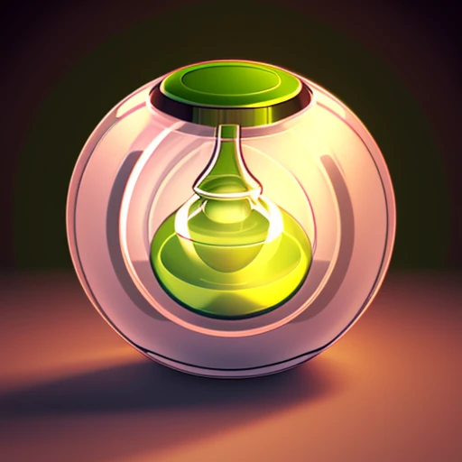 icon, green ball with health potion inside, white background, fundo branco, green ball health potion