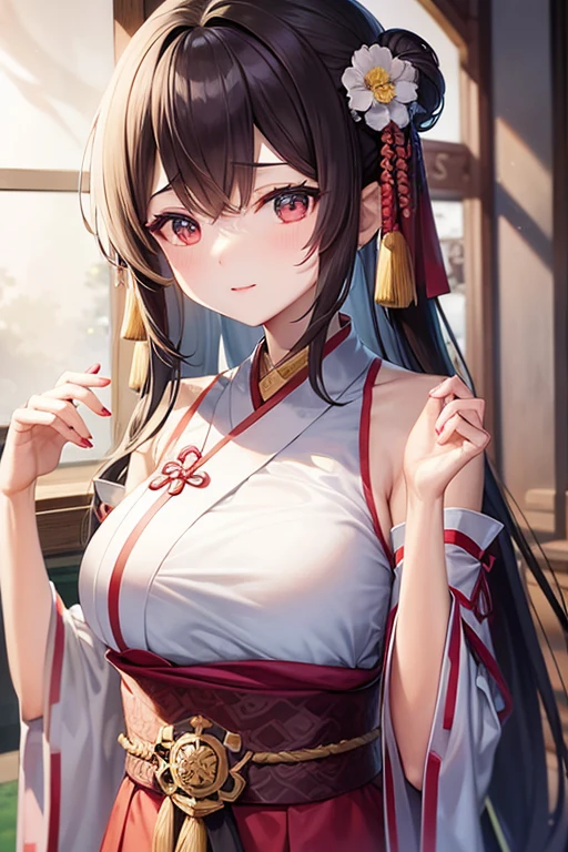 Hanfu,delicated face,medium boob,A half body,adolable
