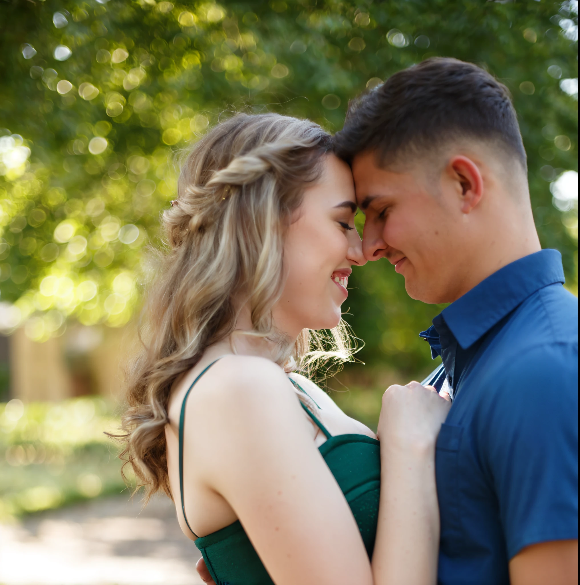 there is a man and woman standing together in a park, couple pose, couples portrait, cutest, 7 0 mm portrait, shot in canon 50mm f/1.2, lovely couple, in love, shot with canon 5 d mark ii, shot on 85mm, shot with canon eoa 6 d mark ii, by Maksimilijan Vanka