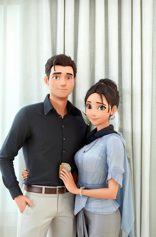 3d lovely couple