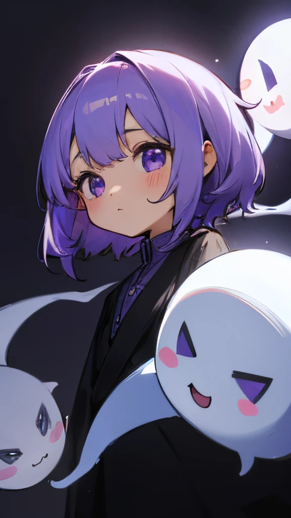 ((cute)), ghost, a girl, purple