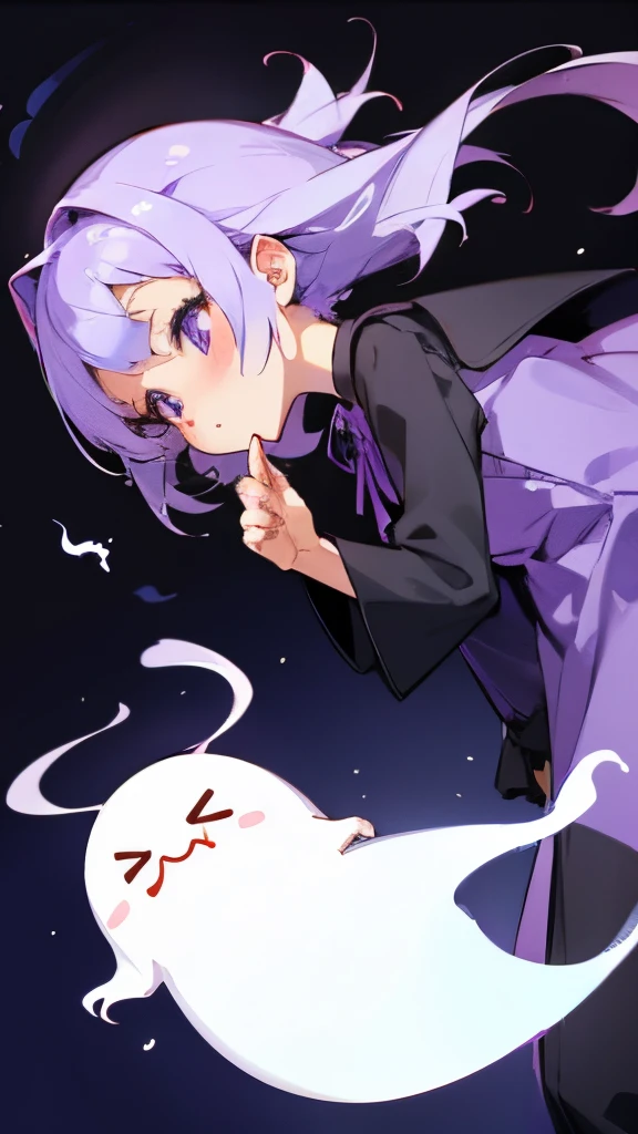 ((cute)), ghost, a girl, purple