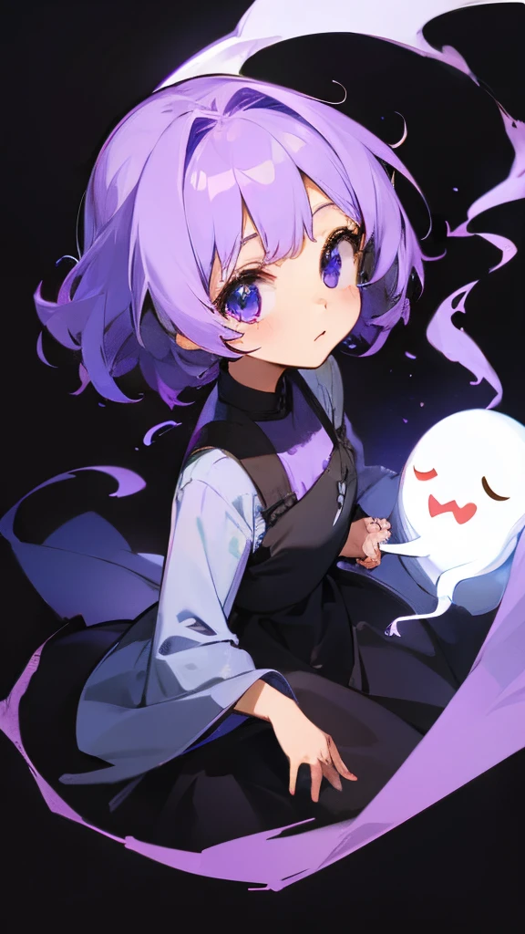 ((cute)), ghost, a girl, purple