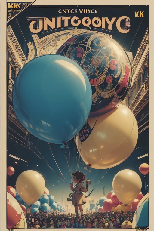 (retro vintage comic style:1.4), balloon animal, intricate, (best quality, masterpiece, Representative work, official art, Professional, unity 8k wallpaper:1.3)