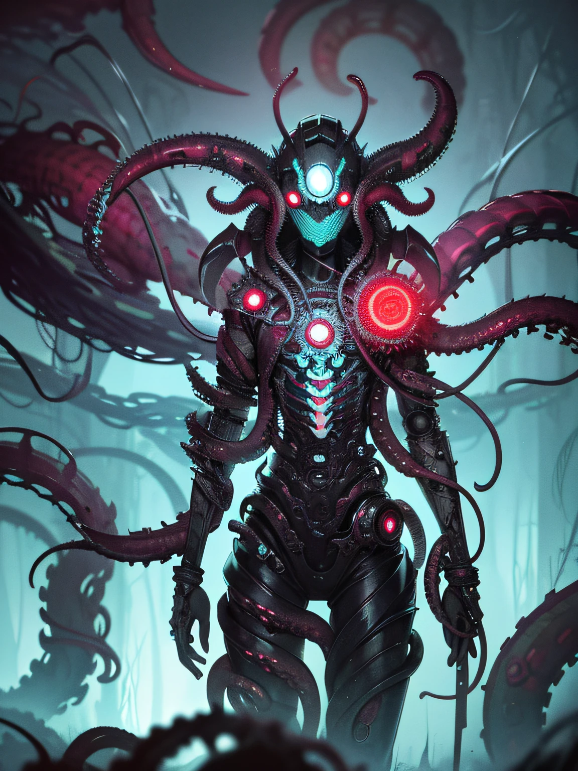 <lora:DreadTech-20:0.7>,dreadtech , disturbing, scifi,
scholar , scroll, 1boy,long hair, red hair, glowing eyes, smile ,closed mouth,
<lora:UltraBlackholeTech-20:0.7> ulblackholetech, excessive energy,