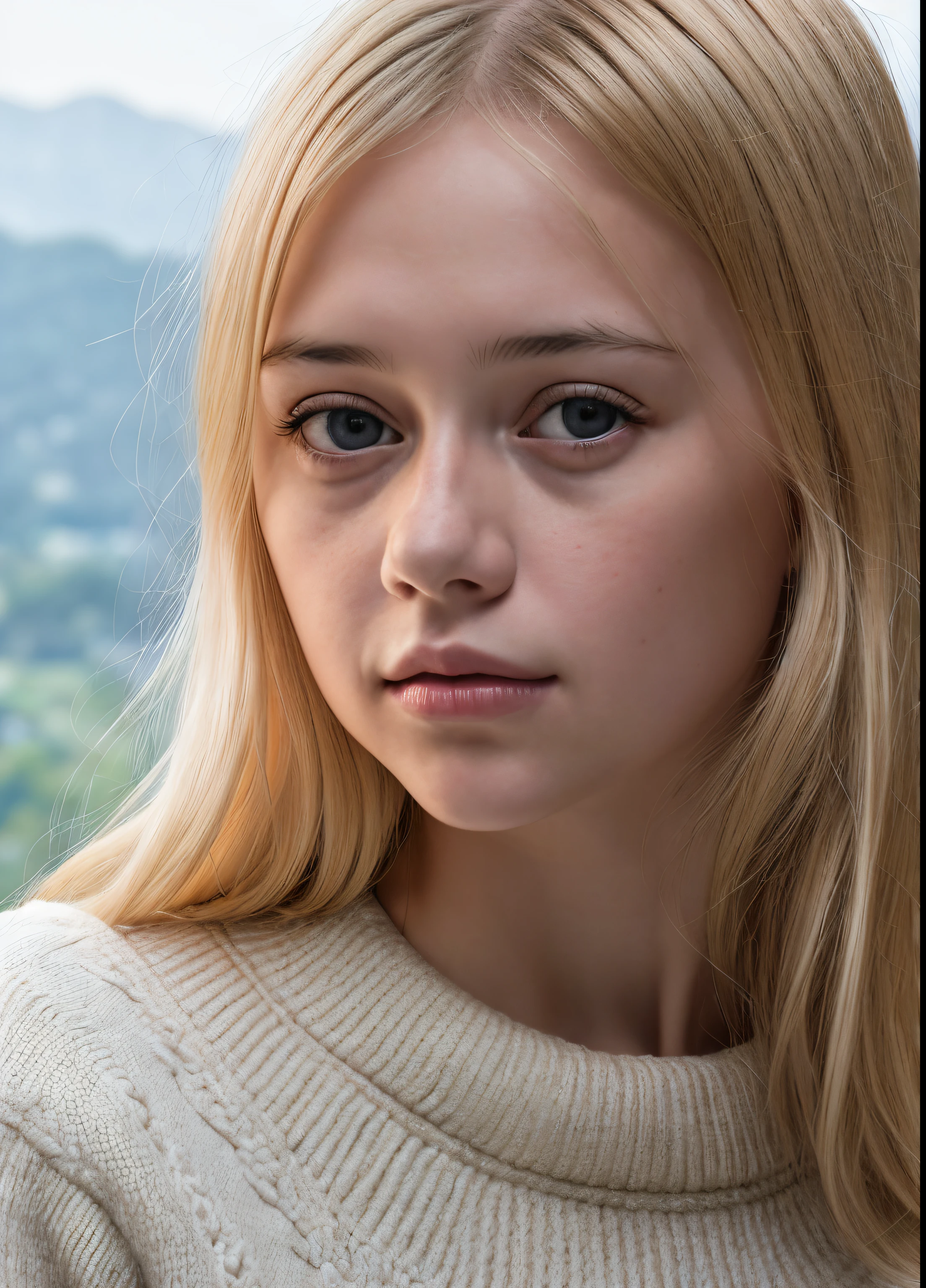 RAW portrait photo of a beautiful young blonde woman, schwarzer Rollkragenpullover, natural lightting, von Andreas Gursky, detailliertes Gesicht, UHD, absurdres, Epische Szenenkomposition, 
Kino-Look, Fujifilm XT3, DSLR, High quality, Filmkorn