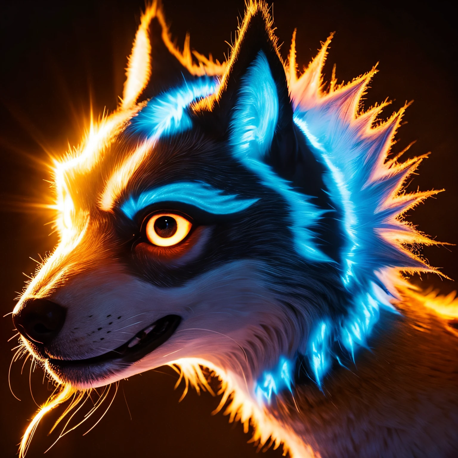 The Sun monster,wolf