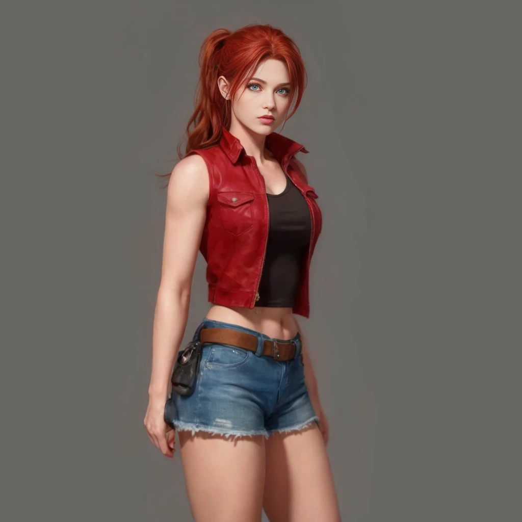 (Claire Redfield:1.1), (perfect facial features:1.1), (belos olhos detalhados, beautiful detailed lips, olhos e rosto extremamente detalhados, long eyelashes), (fotorrealista:1.37), (ultra-detalhado, Realistic), (retrato, horror), (vivid colors), (studio lighting), (tons de cores sutis), (foco nítido), (Bokeh) Textura ultrarrealista